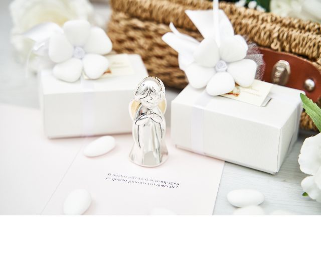 Angel of faith with sugared almonds