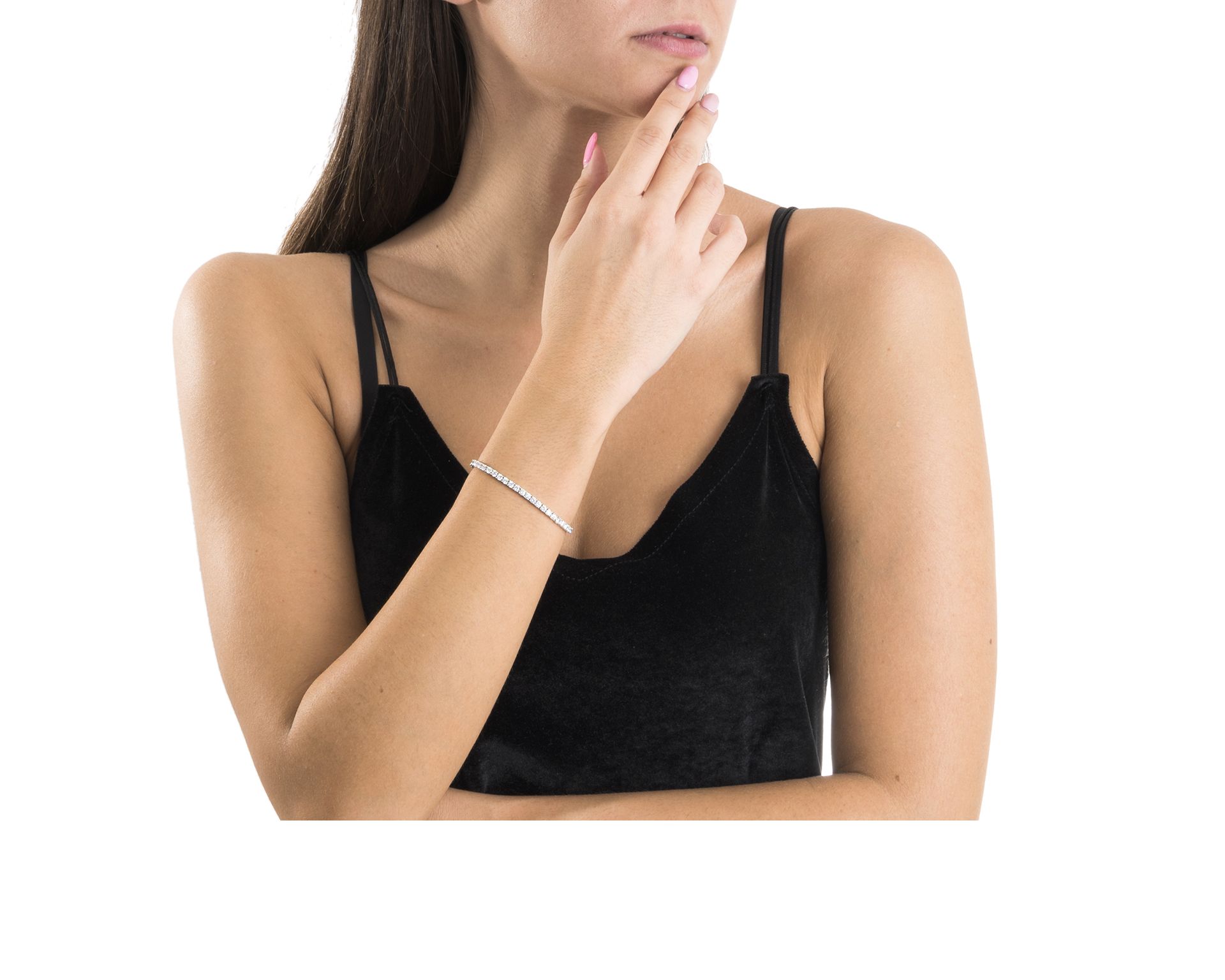 Bracciale Tennis Argento 4 Griffe Con Zirconi Bianchi Selezione Zanolli 133608 611griffe16