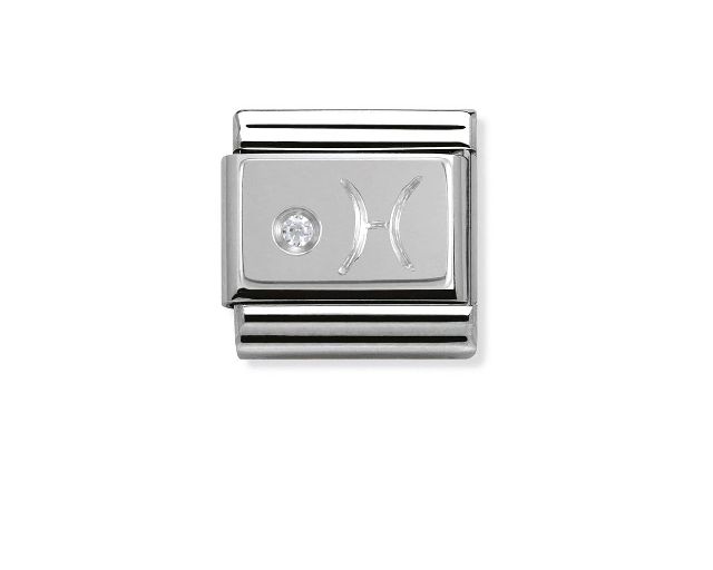 Pesci composable acciaio argento 925 e zirconi