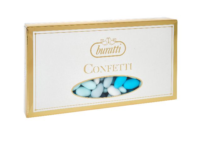 Confetti mandorla sfumata azzurra in confezione da 1 kg