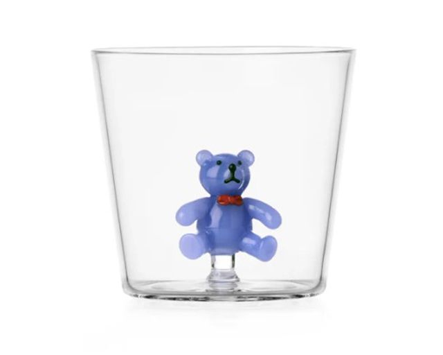 Idea regalo natale bicchiere tumbler orsacchiotto azzurro sweet & candy