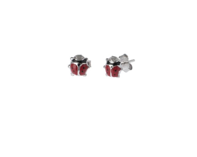 Orecchini bimba coccinelle argento