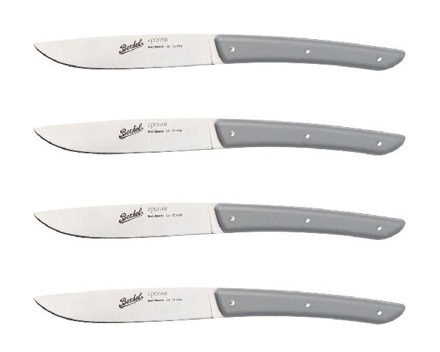 Steak knife set color steel grey 4 pieces