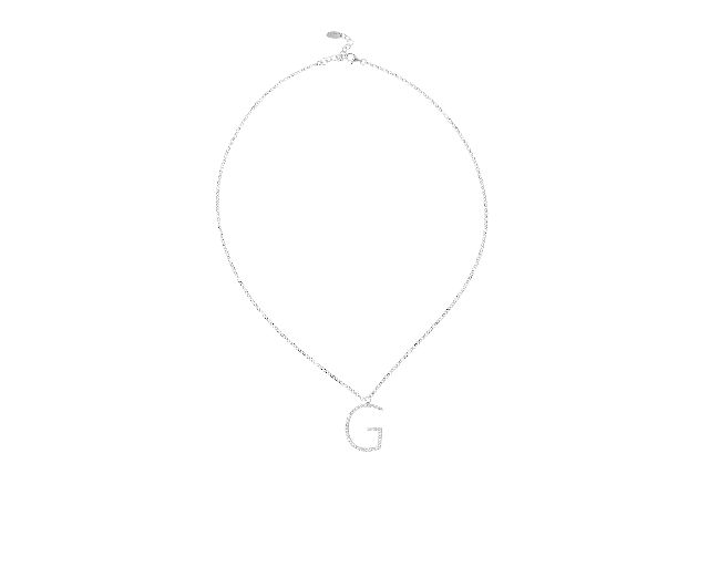 Necklace Dancing Names Silver With G Letter Pendant In Cubic Zirconia Sovrani 176444 814j050g