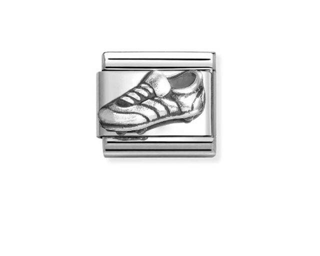 Scarpa da calcio composable acciaio e argento