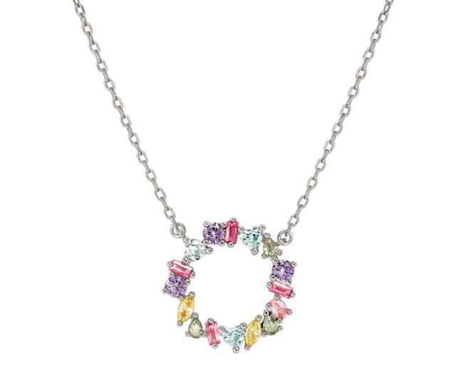 Necklace colour wave silver