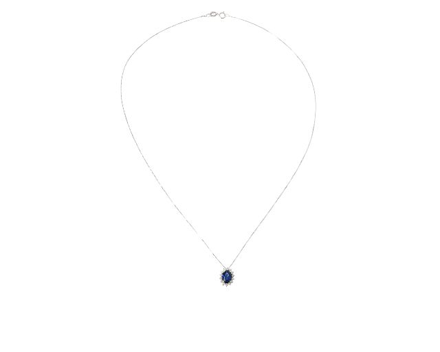 Necklace Gold 750 With Sapphire And Diamond Selezione Zanolli