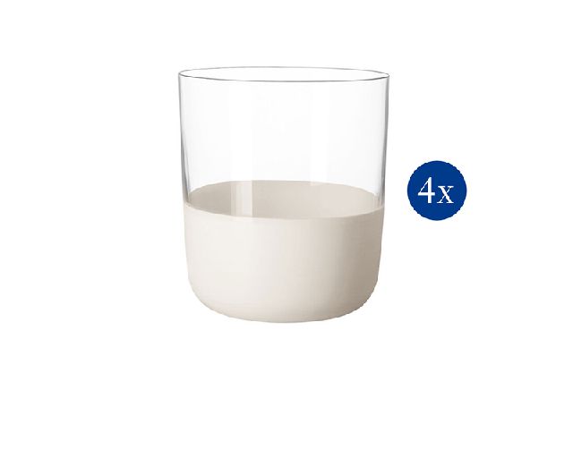 Set bicchieri manufacture rock bianco cristallo 4 pezzi old fashion