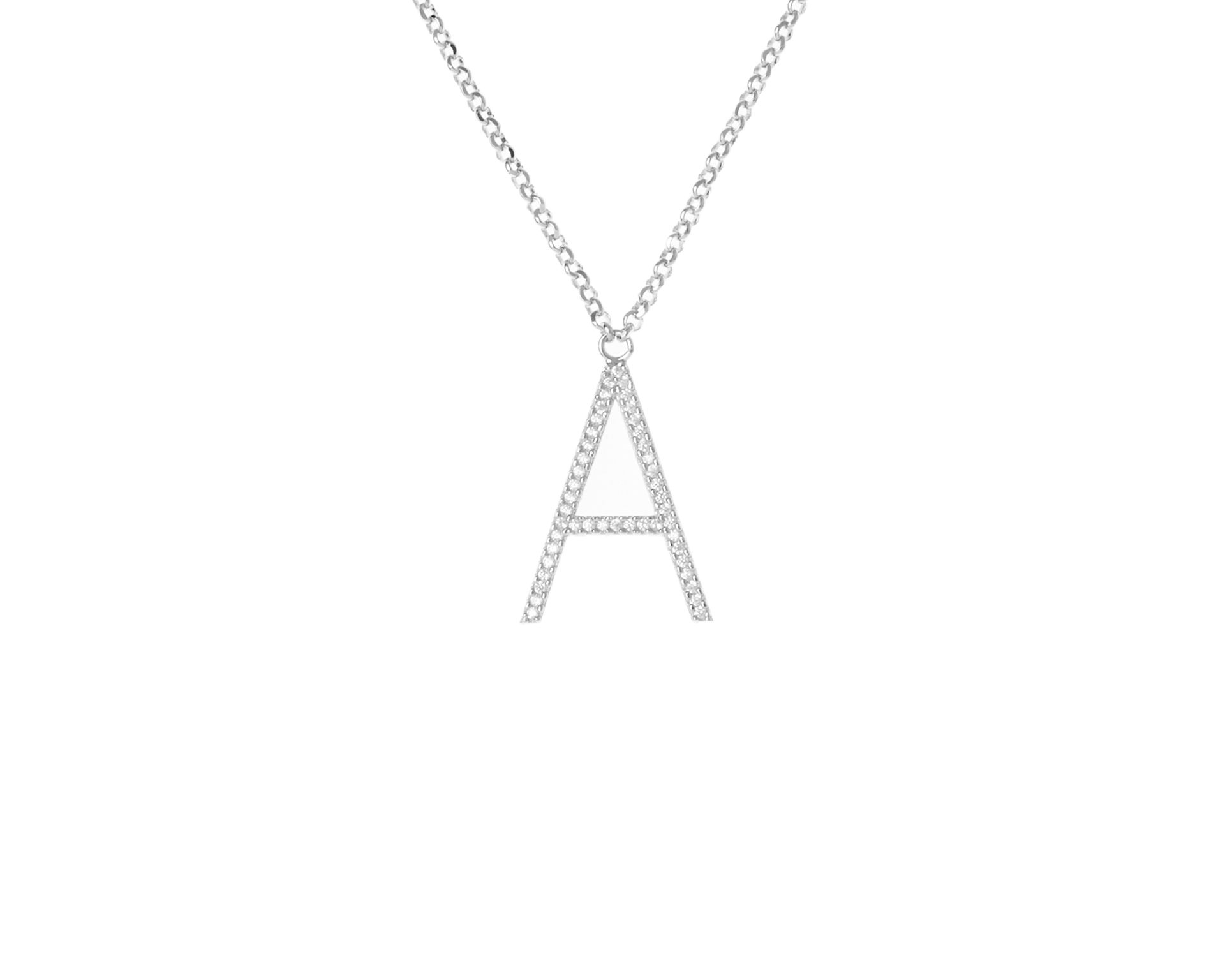 Necklace Dancing Names Silver With A Letter Pendant In Cubic Zirconia Sovrani 176446 814j050a