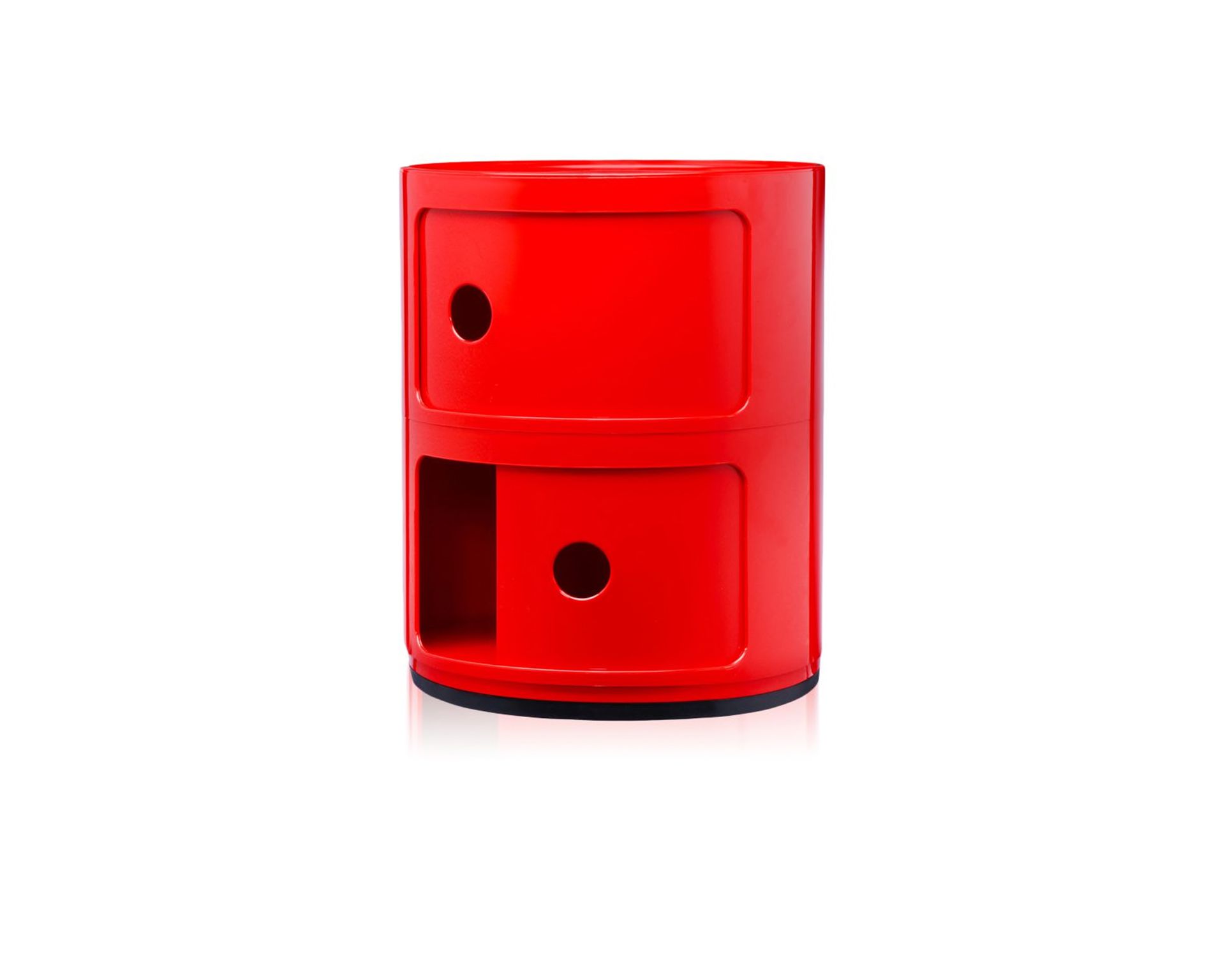 Cassettiera Componibile A Due Elementi Colore Rosso Kartell