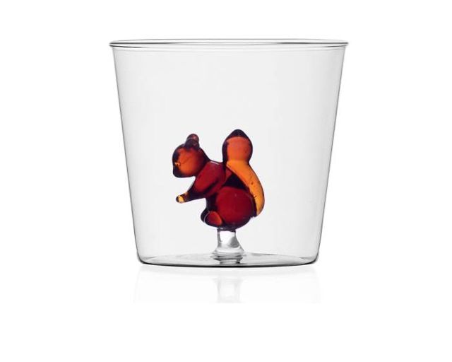 Bicchiere tumbler animal farm scoiattolo