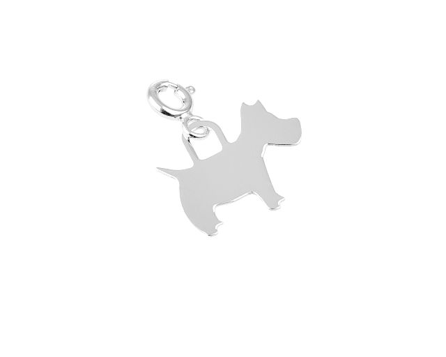 Pendant dog silver