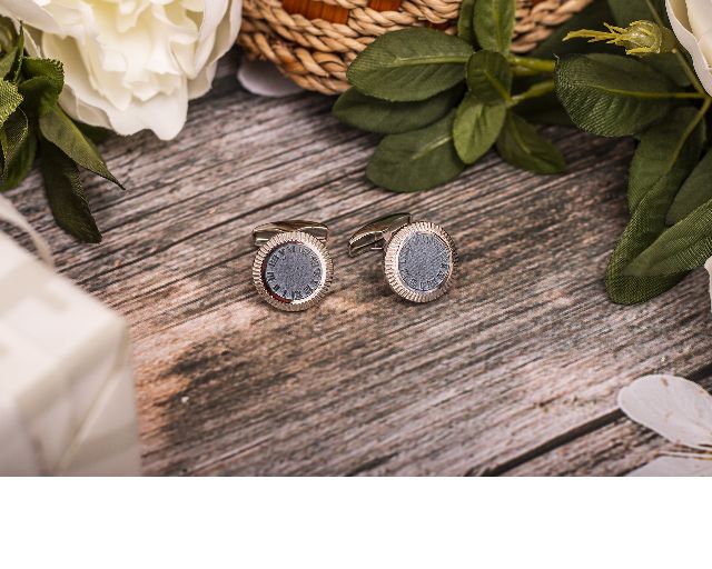 Cufflinks Silver With Grey Bezel Selezione Zanolli 169109 925gm632g