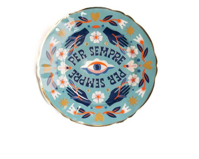 Plate the love party porcelain per sempre