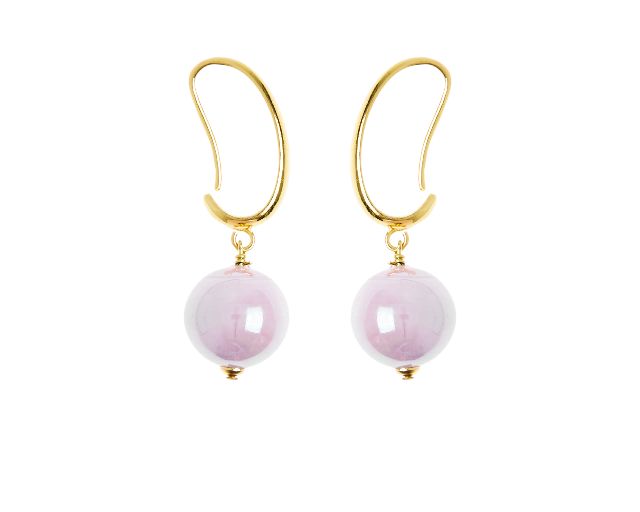Earrings fun pink