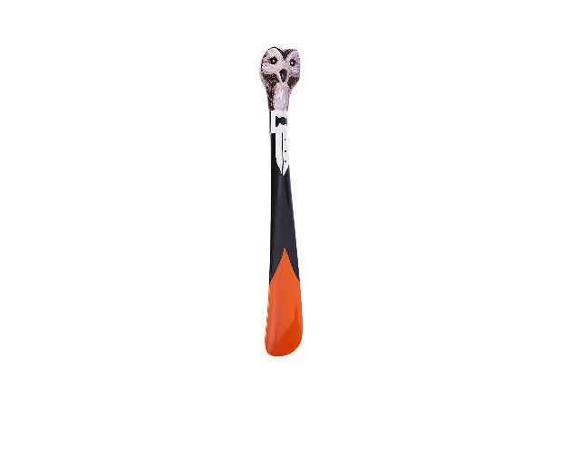 Shoehorn owl hand-painted