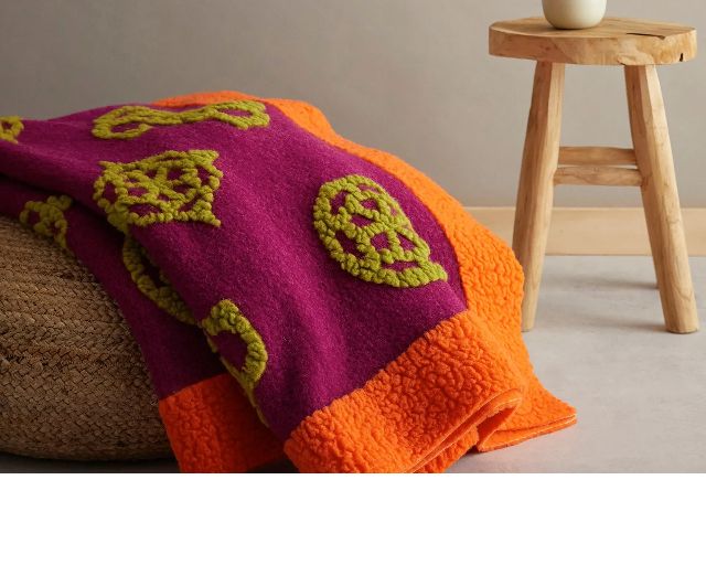Peony Wood Blanket Orange Guess 185617 Ibpeoip3201oml