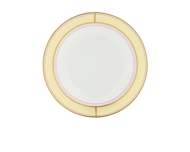 Deep plate diva porcelain yellow