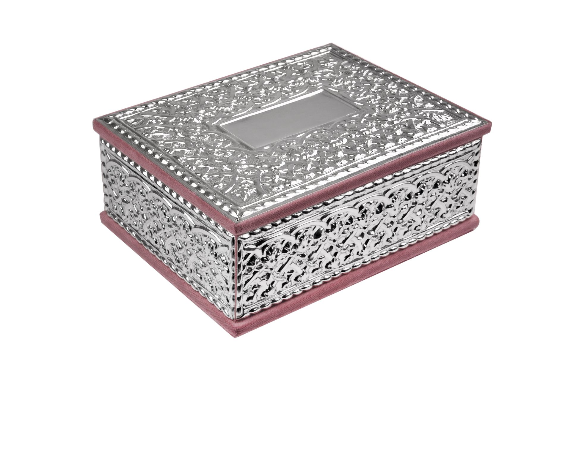 Scatola Portagioie Argento E Velluto Rosa Selezione Zanolli 8685 248sc567ra