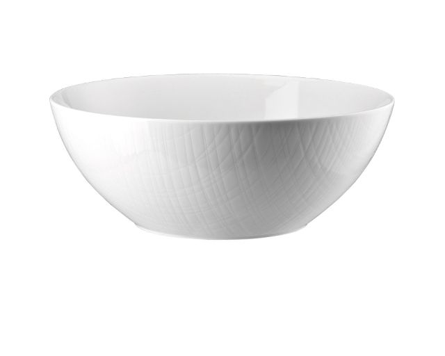 Salad bowl mesh porcelain white