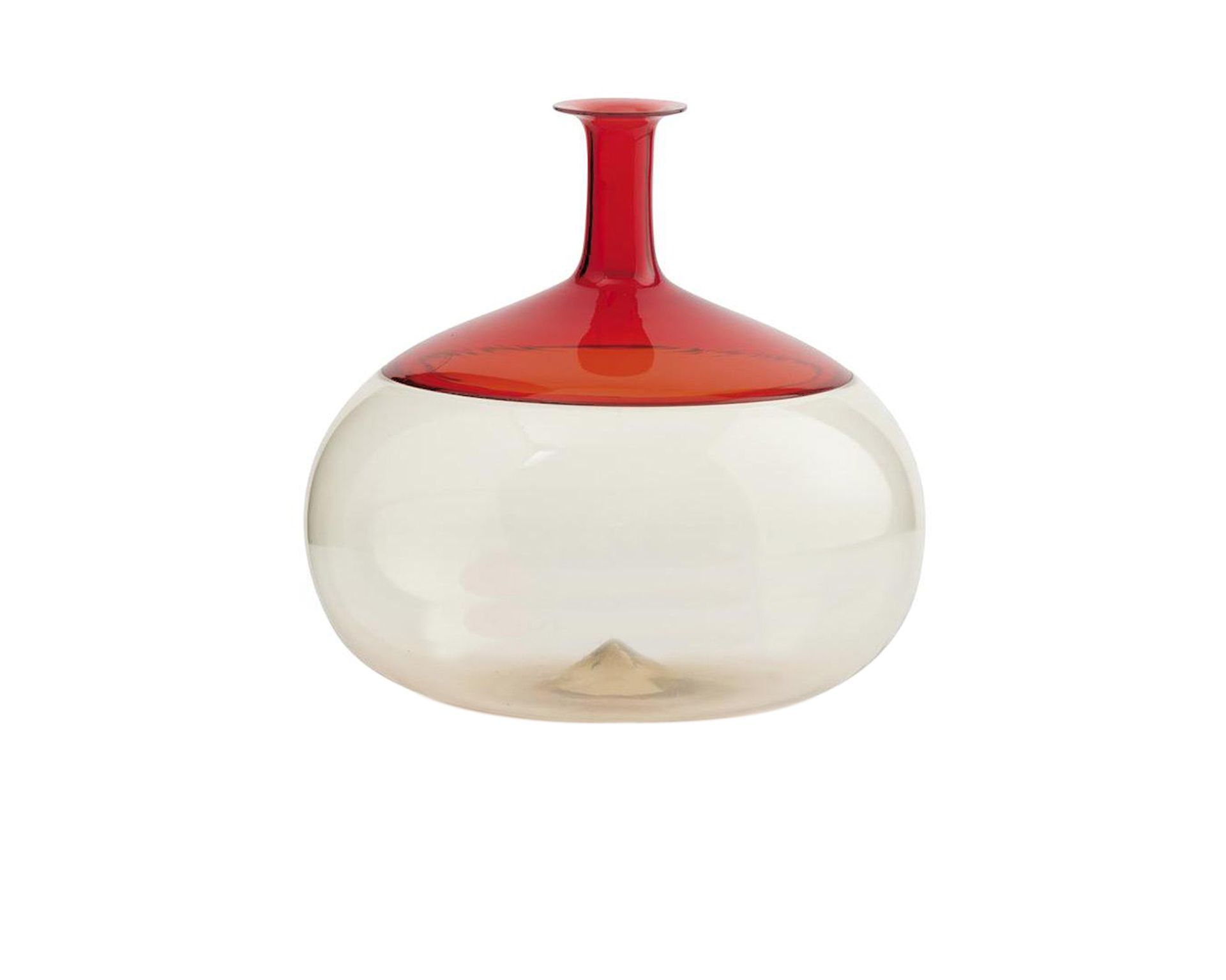 Vaso Bolle Vetro Di Murano Pagliesco E Rosso Venini 146224 93150201pgrv