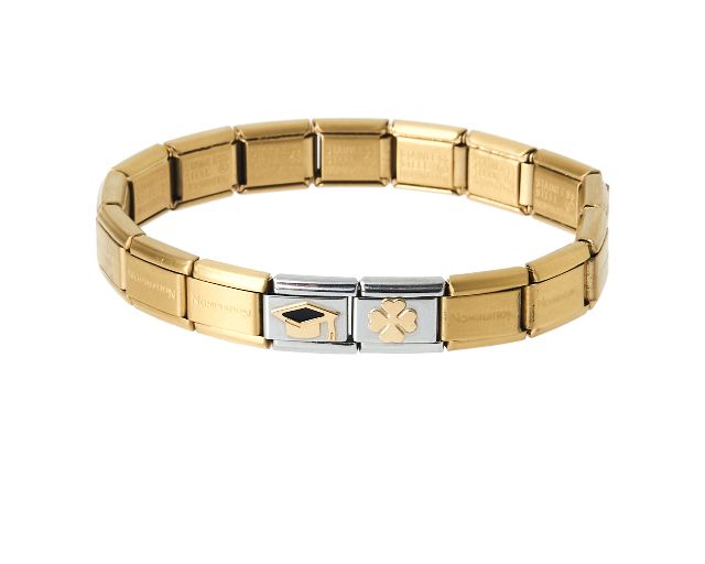Bracelet composable steel gold graduation