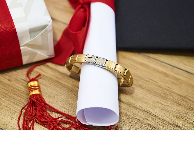Bracelet Composable Steel Gold Graduation Nomination 184044 754brclaurea