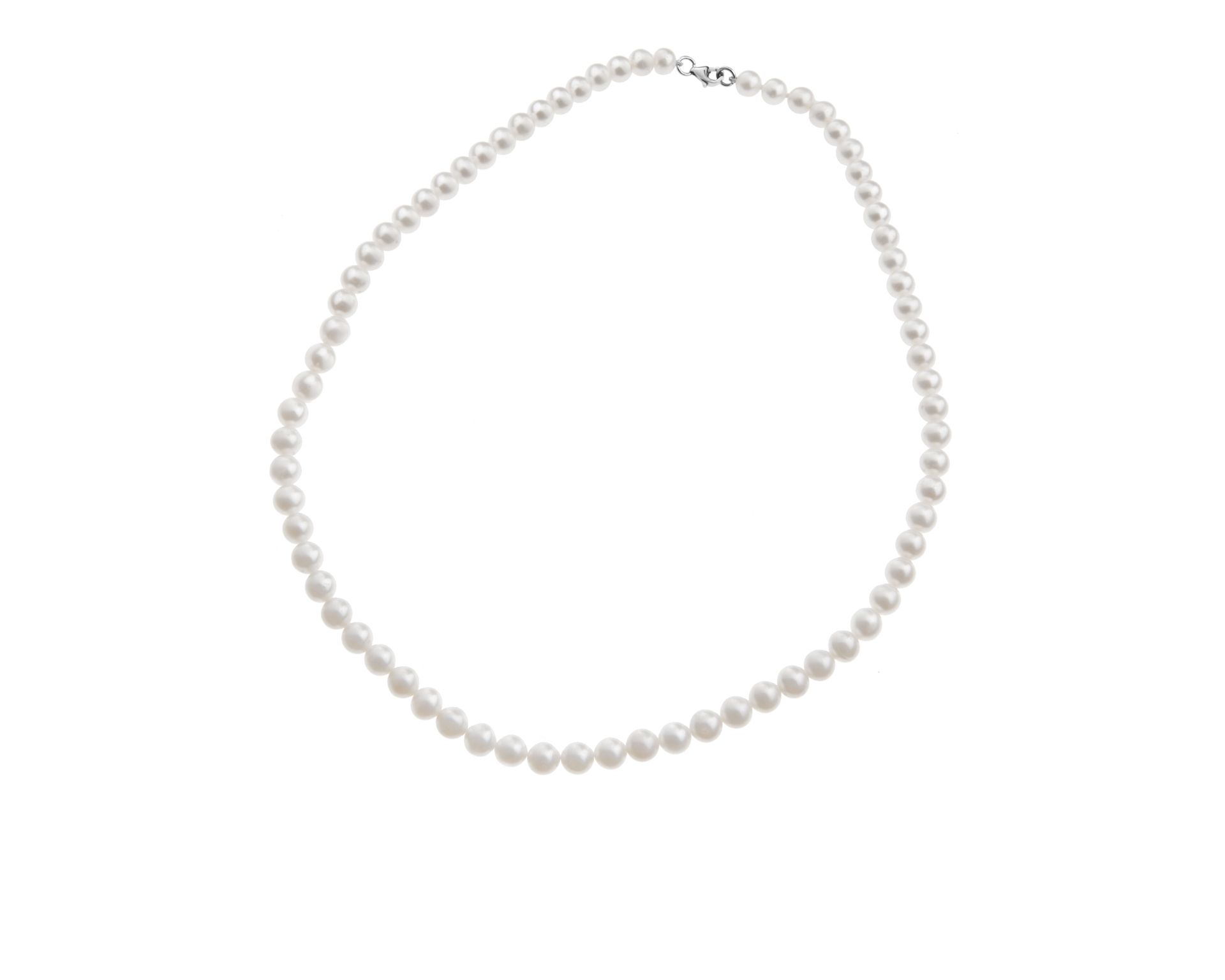 Collana Oro 750 E Perle Bianche Coltivate 24 Mesi Selezione Zanolli