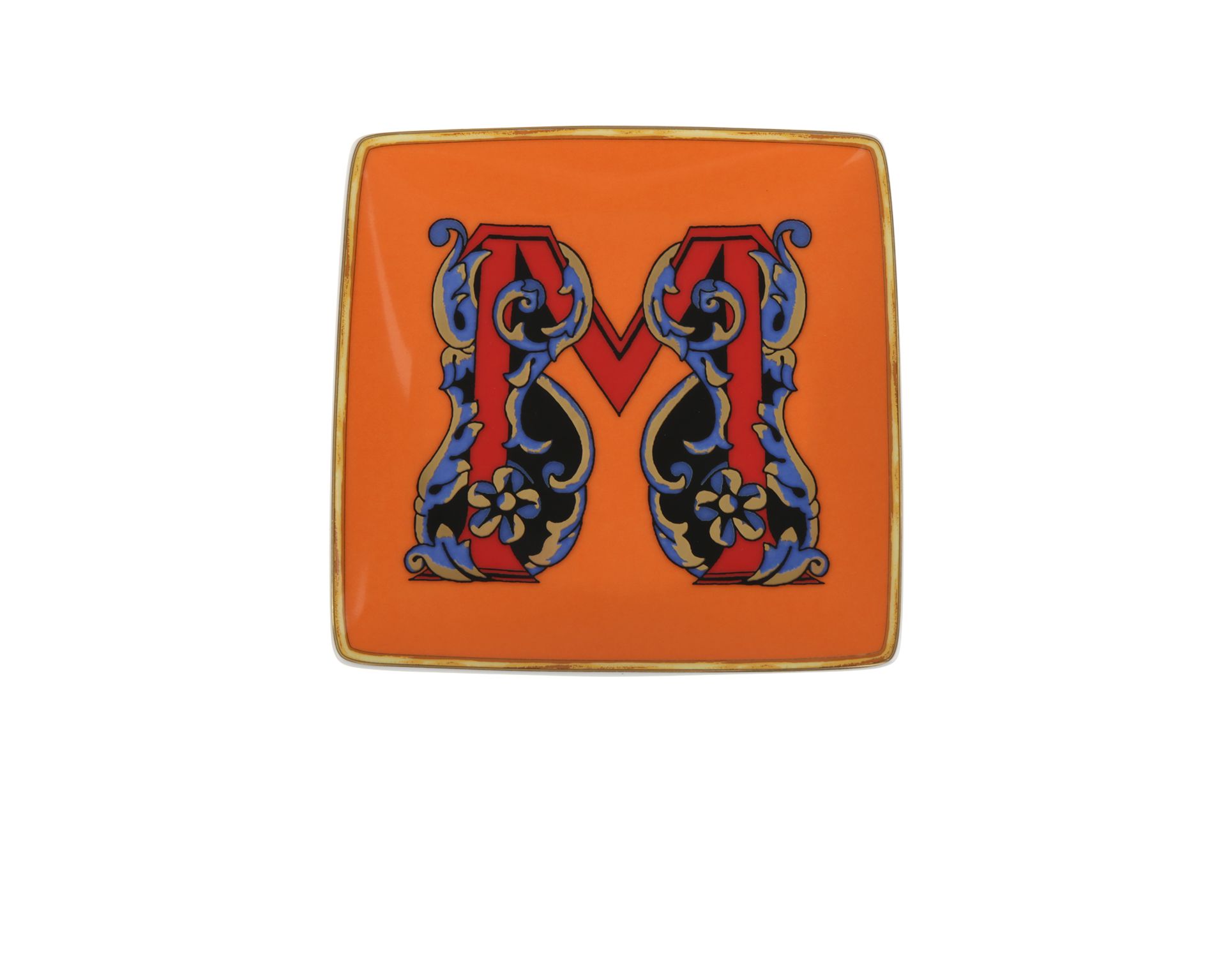 Plate Holiday Alphabet Porcelain Letter M Versace 159450 I1194040369315253