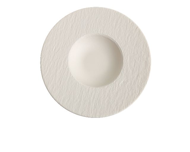 Piatto pasta manufacture rock porcellana bianco