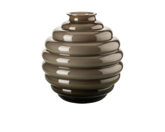 Vase decò murano glass taupe