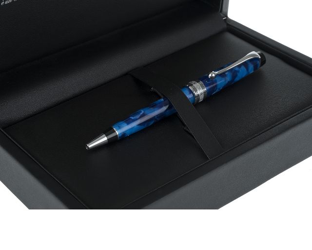 Penna A Sfera Optima Auroloide Blu Screziato Aurora 162145 877998cba