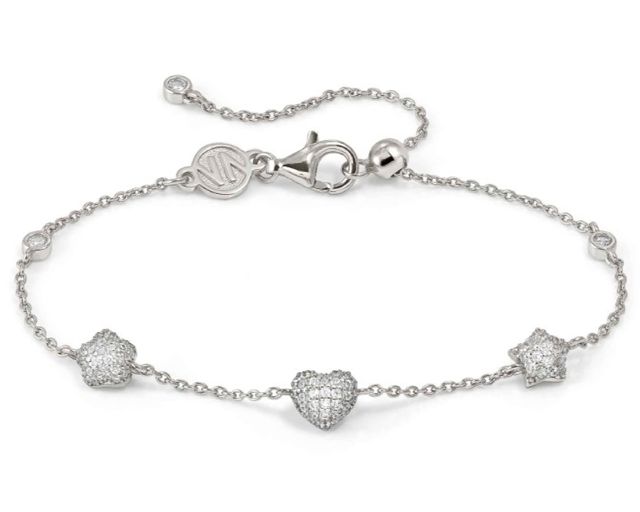Bracciale life poetry argento 3 elementi con pavè di zirconi