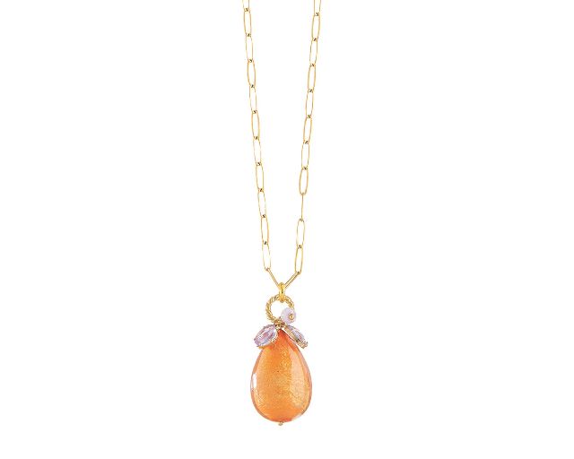 Necklace jasmine murano glass