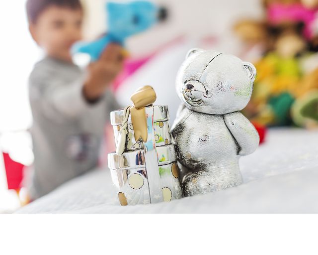 Teddy bear money bank forever friends with gifts