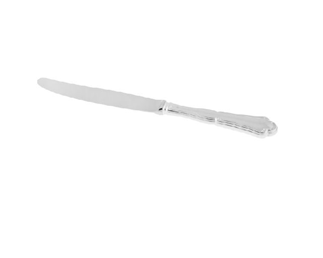 Fruit knife with satin blade silver in baroque style