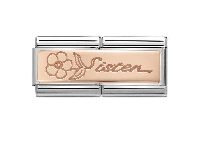 Sister composable steel and rosè gold