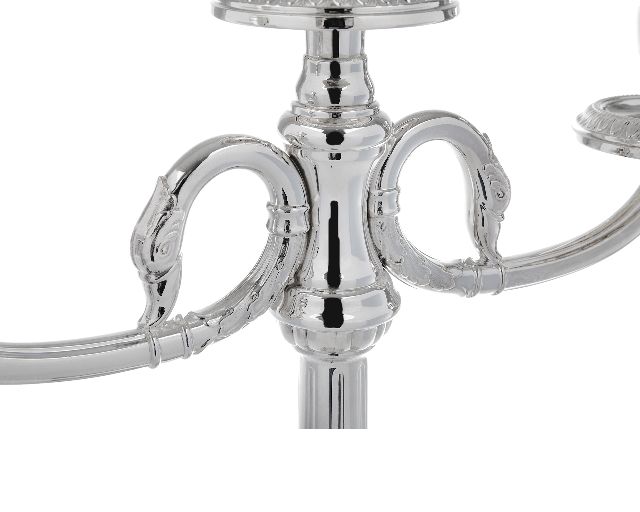 Candleholder Empire Silver Three Stems Selezione Zanolli