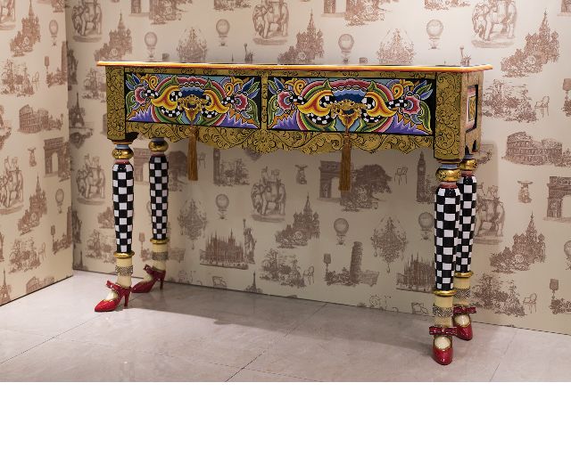 Console table versailles dipinta a mano