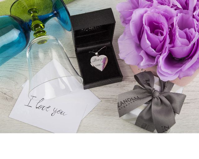 Ciondolo portafoto cuore argento