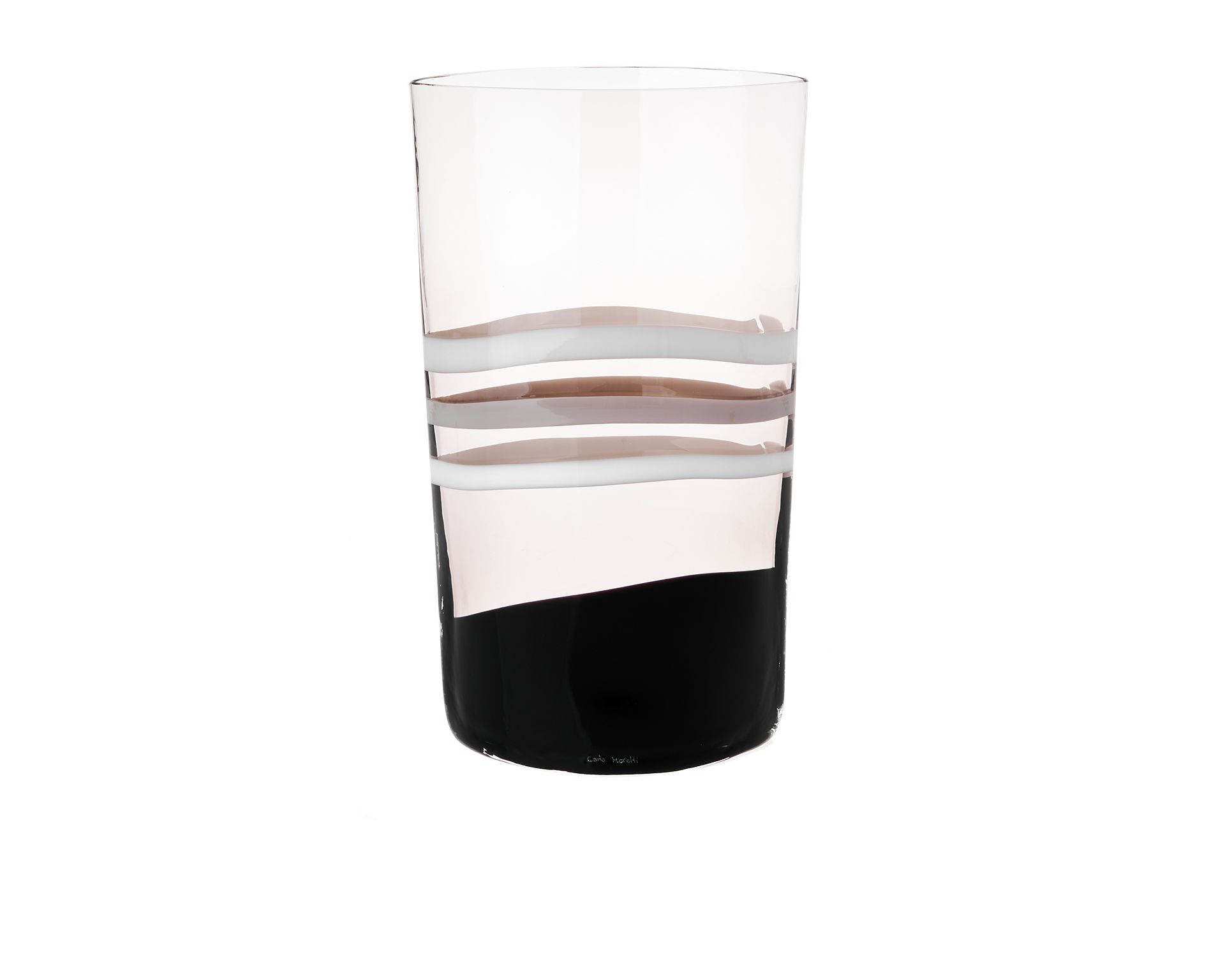 Vaso Arco Vetro Di Murano Latte Nero E Grigio Carlo Moretti 137702 677238lng