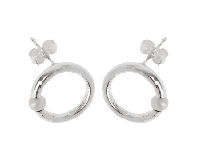 Earrings dafne silver and mother-of-pearl