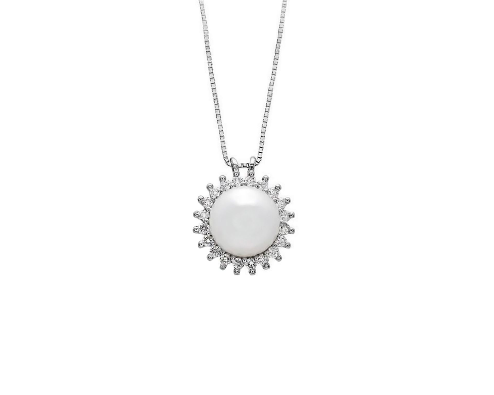 Collana Oro 750 Con Perla Akoya E Diamanti Selezione Zanolli 150813 838079cio