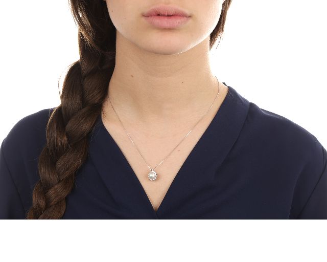Collana Oro 750 Con Perla Akoya E Diamanti Selezione Zanolli 150813 838079cio