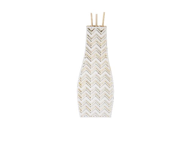 Fragrance diffuser with gold lines decoration