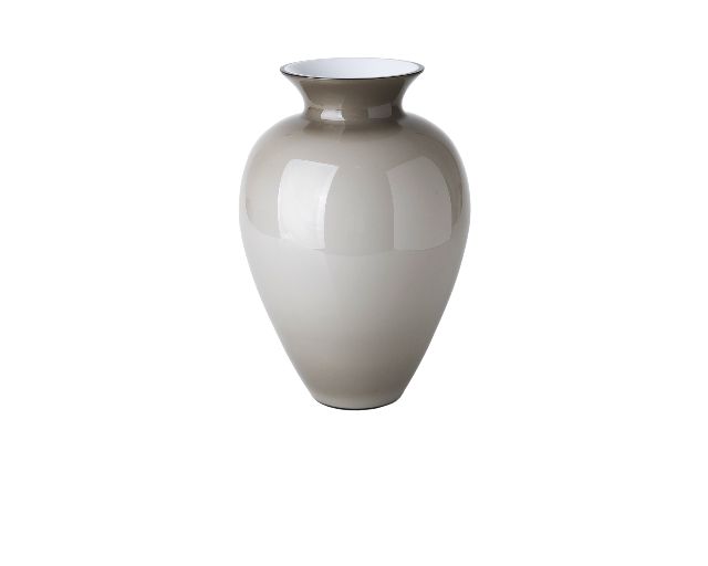 Vaso labuan vetro di murano talpa e lattimo