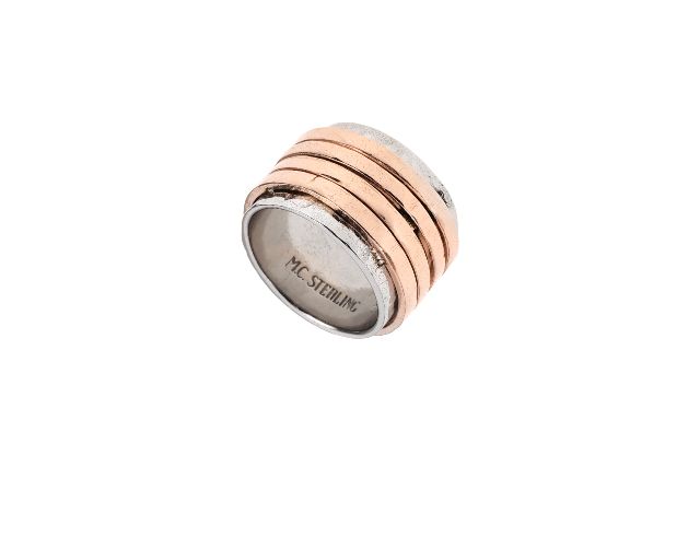 Anello circle argento rosè