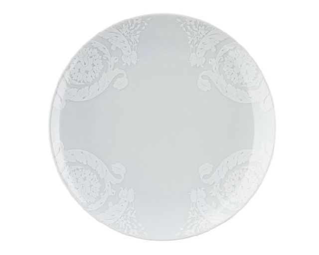 Dessert plate barocco 92 bianco porcelain