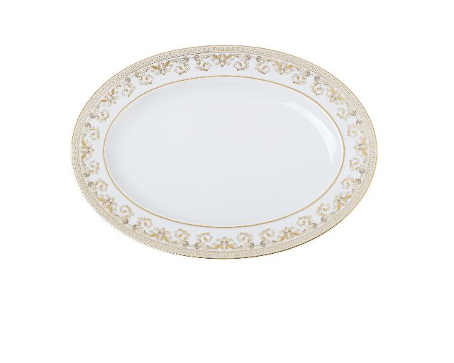 Oval plate medusa gala porcelain
