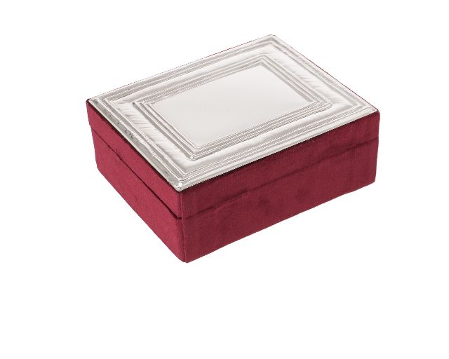 Scatola Portagioie Argento E Velluto Bordeaux Selezione Zanolli 164919 248sc535bo